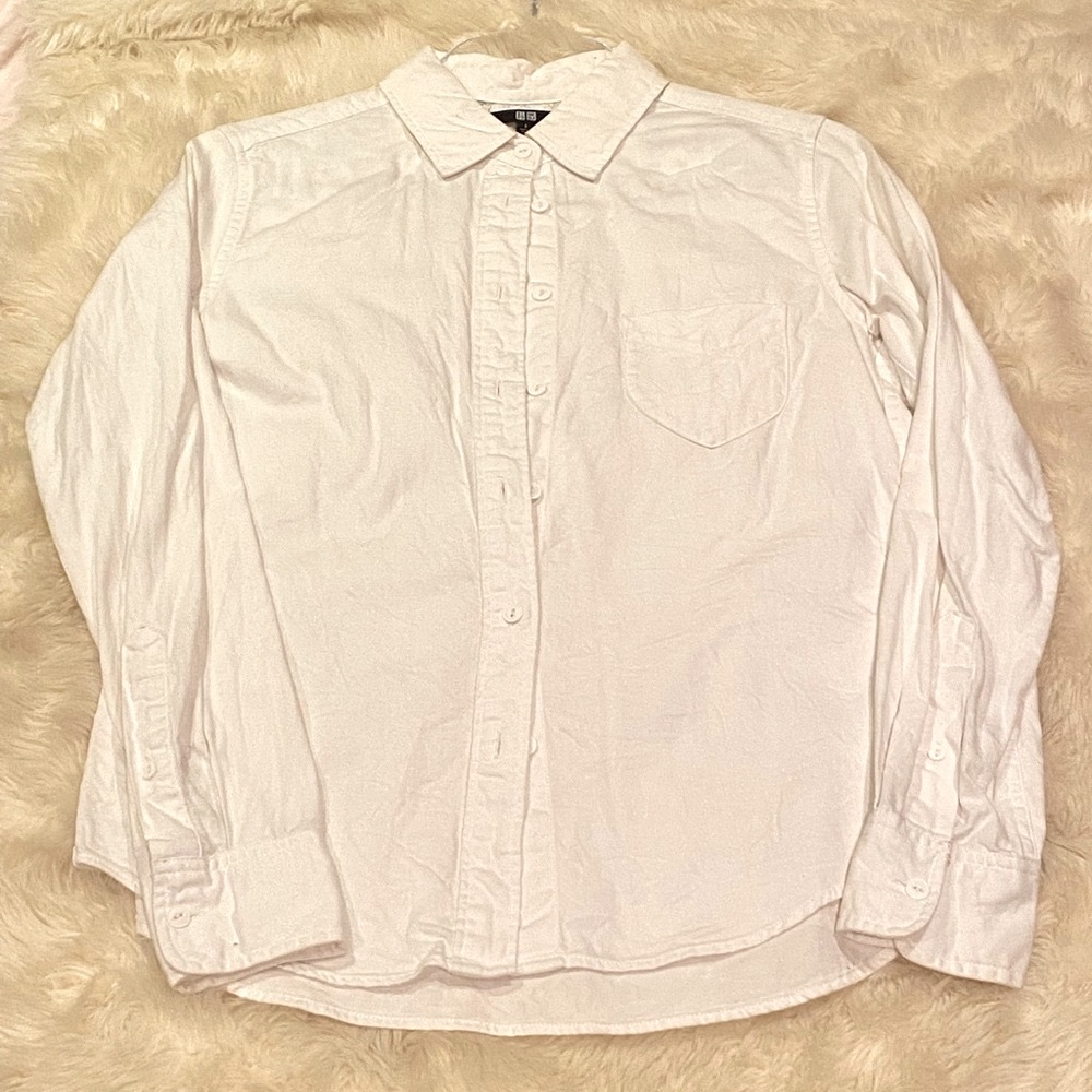 White Uniqlo Casual Buttondown